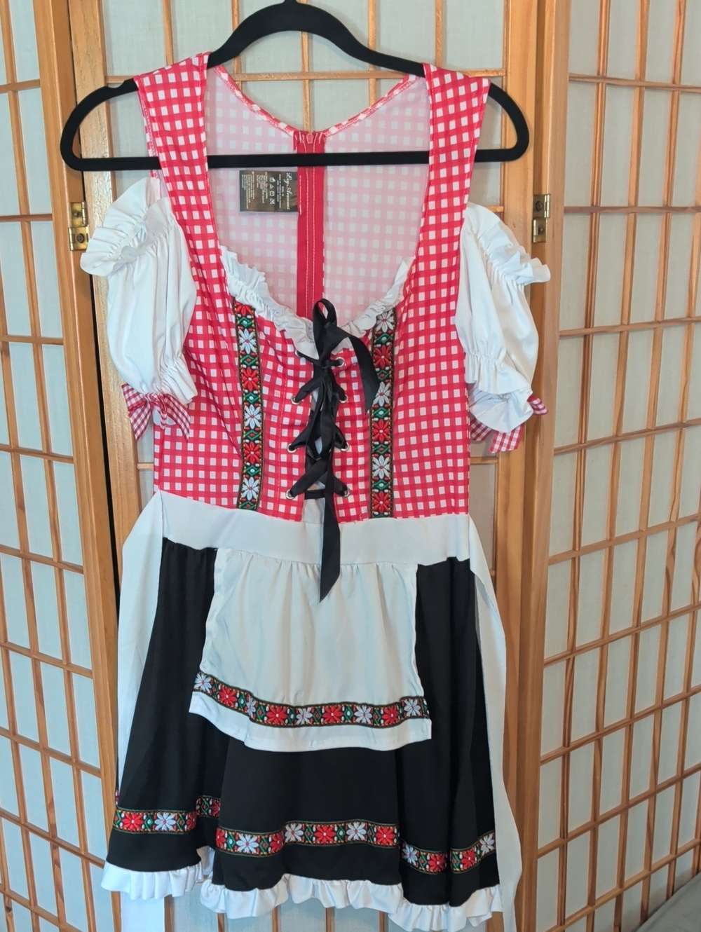 Leg Avenue Red Gingham & Black Oktoberfest Dirndl Costume